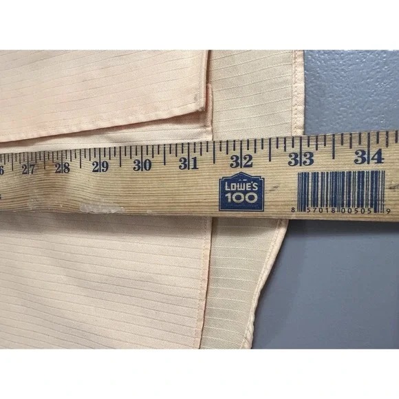 Arrow Men's  Long Sleeve Satin & Twill Dress Shirt Xl 17 34/35  Mango Pin Stripe - Picture 10 of 14